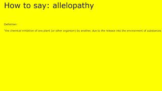 How to pronounce allelopathy by british speaker [upl. by Umberto828]