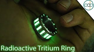 Making a Tritium and Damascus Steel Glow Ring [upl. by Aneerbas926]