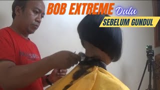 Gets Extreme Bob Before Bald  Potong Bob Nape Shave Sebelum Gundul  Bob Nape Shave [upl. by Hedvige356]