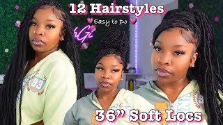 12 WAYS TO STYLE SOFT LOCS  EXTRA LONG 36” FAUX LOCS 💗 Tymarrahgi [upl. by Droc]