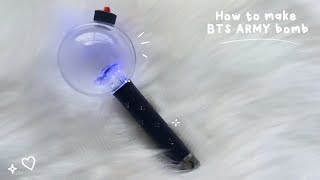 Easiest was to make ARMY bomb at home 💜  How to make BTS army bomb diy [upl. by Kissee760]