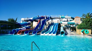 Slides and flumes at Lyttos Beach 5 star hotel Hersonissos Crete  October 2023 [upl. by Soloman965]