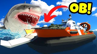 OB amp I Try to CAPTURE a MEGALODON with a Ship in Stormworks Multiplayer [upl. by Steep314]