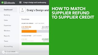 How to match supplier refund to supplier credit  UK [upl. by Nyladgam]