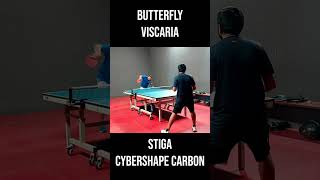 Butterfly Viscaria Vs Stiga Cybershape Carbon [upl. by Harras]