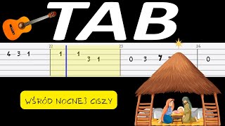 🎸 Wśród nocnej ciszy  melodia TAB gitara 🎵 TABY I NUTY W OPISIE 🎼 [upl. by Miquela]