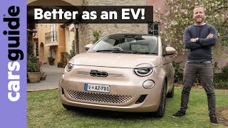 2024 Fiat 500e electric car review New EV city car takes on Mini Cooper Electric and GWM Ora [upl. by Oluap]