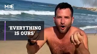 Israeli comedian in Gaza ‘Everything is ours’ [upl. by Leahcar]