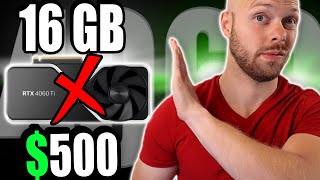 Why Gamers Hate The RTX 4060 Ti 16 GB [upl. by Jonie]