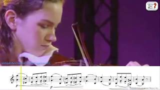 Hilary Hahn  Paganini  Caprice 24  Sheet Music Play Along [upl. by Seuqcaj]