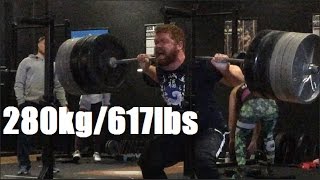 Eoin Squats 280kg  CSP Super Totals [upl. by Fritzsche138]