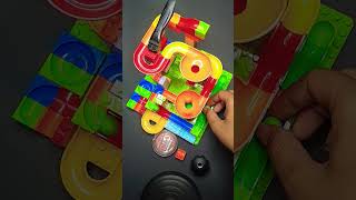 SATISFYING MARBLE RUN SPIRAL FALL DOWN 88 satisfyingvideo satisfying marblerun marblerunspiral [upl. by Messab]