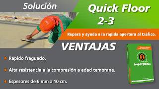 Quick Floor 23 mortero cementicio ¡Pisos industriales sin baches [upl. by Gamaliel781]