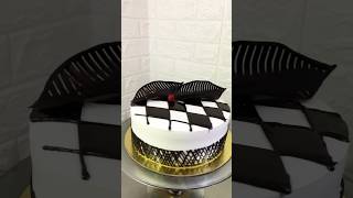 Choco Vanilla Cake with Leaf Garnish Decoration Ideas youtubeshorts like cake design cakedesign [upl. by Moses]