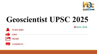 Geoscientist2025 upsc geoscientist geologist geochemist geophysist prelims mains hydrogeolo [upl. by Neehsas]