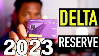 DELTA SKYMILES RESERVE CARD REVIEW 2023  Medallion Status Explained [upl. by Haikan]