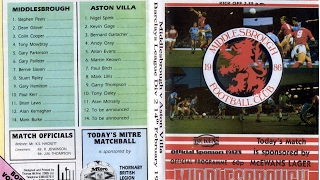 Middlesbrough 2 Aston Villa 1  League Div 2  14th Feb 1988 [upl. by Pepillo]