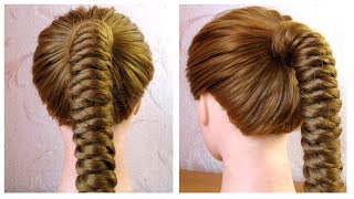 Tresse originale et simple 💗 Tuto coiffure pour tous les jours 💗 facile à faire soi même [upl. by Kenelm]