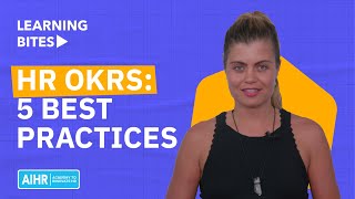 HR OKRs 5 Best Practices  HR Objectives amp Key Results [upl. by Eitac]