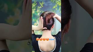 Point finger hair style  beautiful hair style easy hair style shortvideo [upl. by Ozmo649]