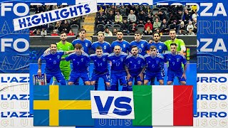 Highlights SveziaItalia 77  Futsal  Qualificazioni Mondiali 2024 [upl. by Hiro480]