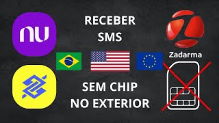 COMO RECEBER SMS DO BRASIL MORANDO NO EXTERIOR  NÚMERO VIRTUAL [upl. by Namhcan537]