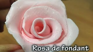 Rosa de fondant sin molde [upl. by Efthim]