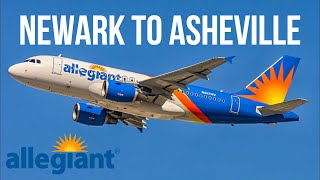 First Flight with Allegiant  Newark to Asheville onboard their A319 [upl. by Euginomod]