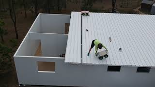 Structural Insulated Roof Panel Install [upl. by Elleina139]