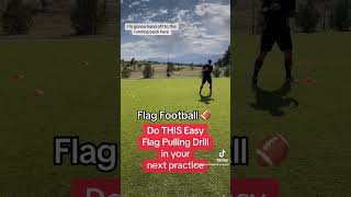 Youth Flag Football 101 Drill  Basic Fun Flag Pulling Drill that WORKS flagfootball shorts [upl. by Alanson890]