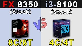 FX 8350 vs i38100  New Games Benchmarks [upl. by Nosliw912]