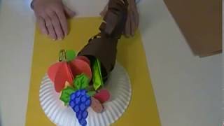 Easy Paper Cornucopia for Kids [upl. by Clareta]