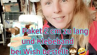 📦 Paket 2 cm zu lang und Klebeband bei Wish bestellt🙈🤣 paket paketversenden dhl hermes [upl. by Nylleoj]