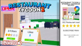 Restaurant Tycoon 2  Episode 2 Advanced Recipes [upl. by Bein]