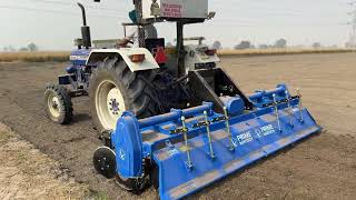 PRIME AGRITECH ROTAVATOR WITH FARMTRAC 60 SUPER MAXX [upl. by Yeniffit]