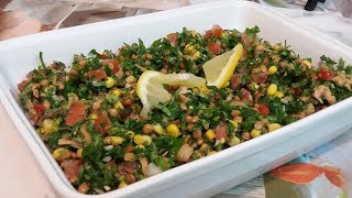 Salade de lentilles rapide et facile  سلطة العدس سهلة وسريعة بتحضير [upl. by Tormoria]