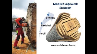 Mobilsäge BW  mobiles Sägewerk aus Stuttgart [upl. by Atsira219]