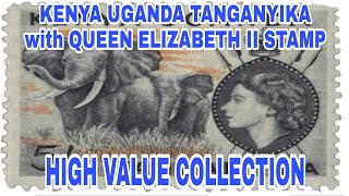 KENYA UGANDA TANGANYIKA QUEEN ELIZABETH II STAMP HIGH VALUE [upl. by Somisareg645]