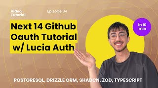 Add Github Oauth in just 10 minutes tutorial  Lucia Auth Next 14 PostgreSQL DrizzleORM [upl. by Mabel]