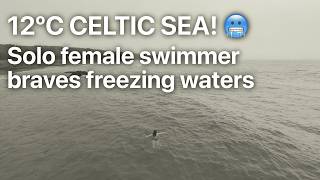 BRAVE IRISH SWIMMER EMBRACES 12°C CELTIC SEA AT DAWN 🌊  Drone Captures Incredible Solo Swim [upl. by Ris]