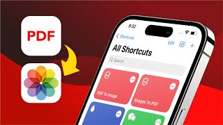 How To Convert PDF To Images With Shortcuts on iPhone [upl. by Naasar]