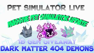 PET SIMULATOR UPDATE AND 1B GEM AND RB HELLISH AXOLOTL GIVEAWAY  OCEAN AND HACKER PORTAL UPDATE [upl. by Alledi]