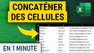 Concaténer deux cellules sur Excel [upl. by Sellig]