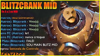 MEU TIME PAGOU PAU PARA O MEU BLITZCRANK MID [upl. by Hulton]