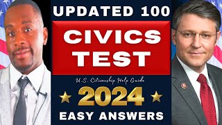 US Citizenship Test 2024 Questions and Answers 100 Civics History Government Ciudadania Americana [upl. by Marcelline]