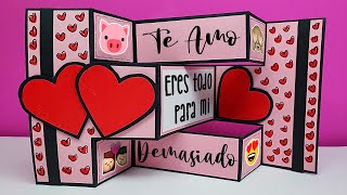 Hermosa tarjeta hecha a mano para San Valentín  Manualidades para el 14 de Febrero  Tarjeta fácil [upl. by Nylorak]