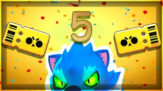 Brawl Pass giveaway  Chaos Mode on Brawl Stars Celebrating channels 5th anniversary [upl. by Amocat]