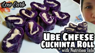 Low Carb LC Keto Ube Cheese Cuchinta Roll Easy Recipe with Macros LCIF Philippines  Misis Bs Cube [upl. by Sieber]