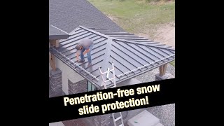 Prevent snow from falling off your metal roof shorts [upl. by Ardnikat]