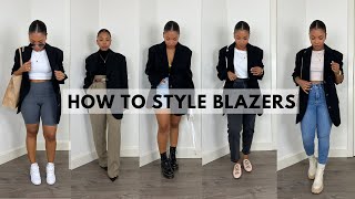 HOW TO STYLE BLACK OVERSIZED BLAZERS  CASUAL AND DRESSY OUTFIT IDEAS WITH AN OVERSIZED BLAZER [upl. by Ban]